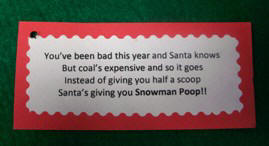 Snowman poop poem